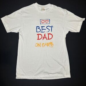 Vintage 84' Best Dad‎ On Earth T Shirt LG Father's Day Single Stitch Made In USA